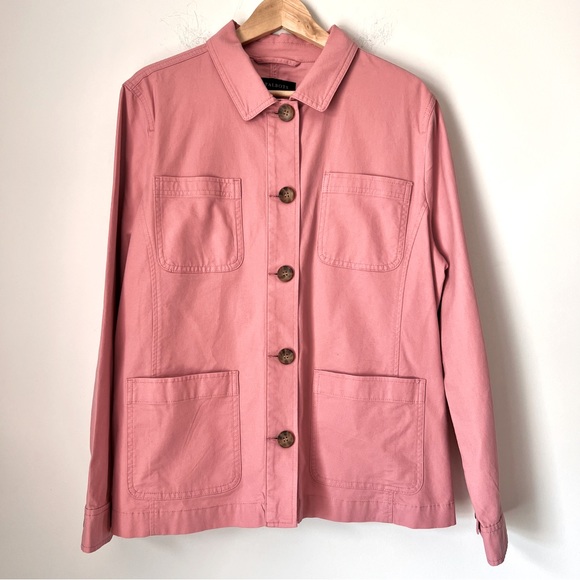 Talbots Jackets & Blazers - Talbots Cotton Utility Pocket Button Down Jacket Spring Dusty Rose NEW XL